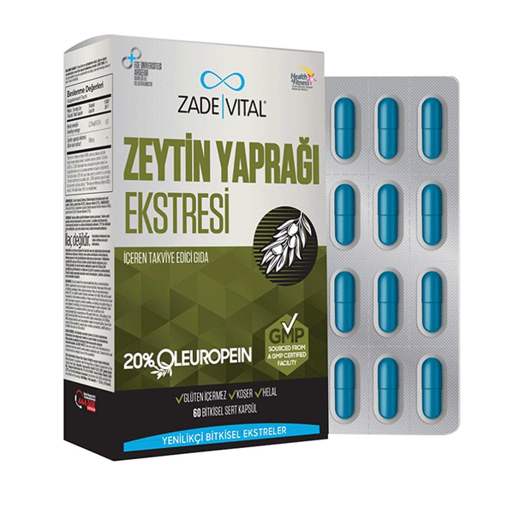 Zade Vital Zeytin Yaprağı Ekstresi 60 Bitkisel Sert Kapsül