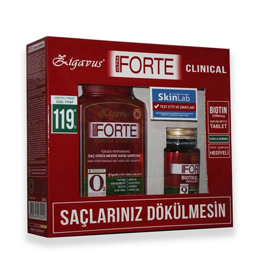 Zigavus Forte Biotin 30 Tablet + Forte Kuru & Normal 300 ml Hediye