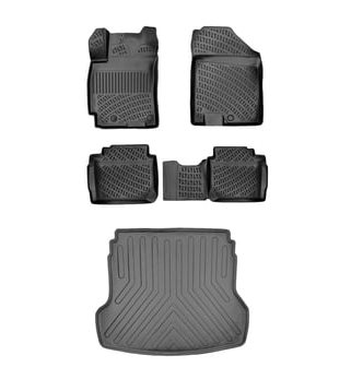 Citroen C3 2016 Sonrası 3d Paspas Siyah & Bagaj Havuzu Set Uyumlu