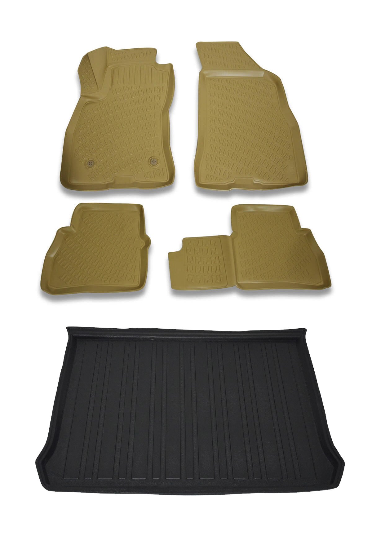 Fiat Doblo 2010-2015 Bej Paspas ve Bagaj Havuzu Seti