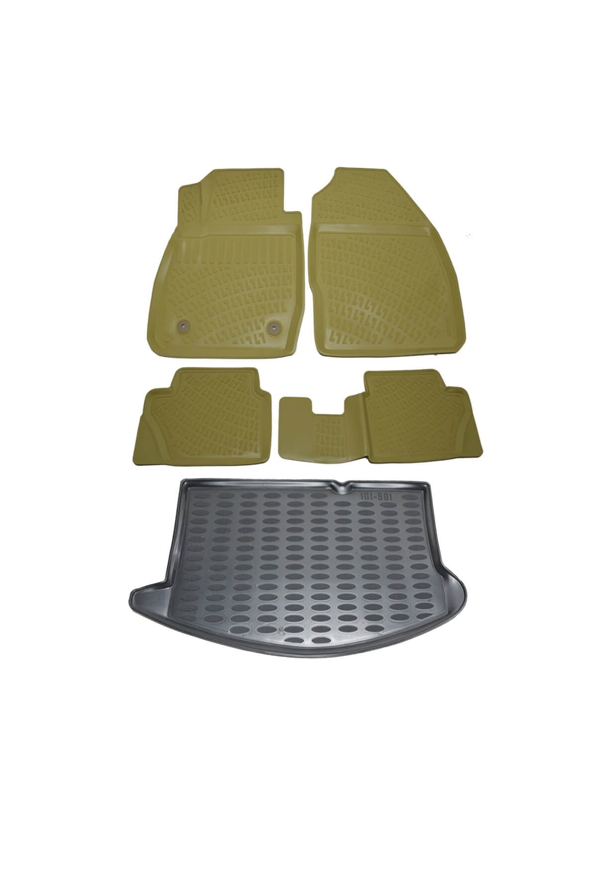 Ford Fiesta 2008-2013 Bej Havuzlu Paspas ve Bagaj Seti Bizymo