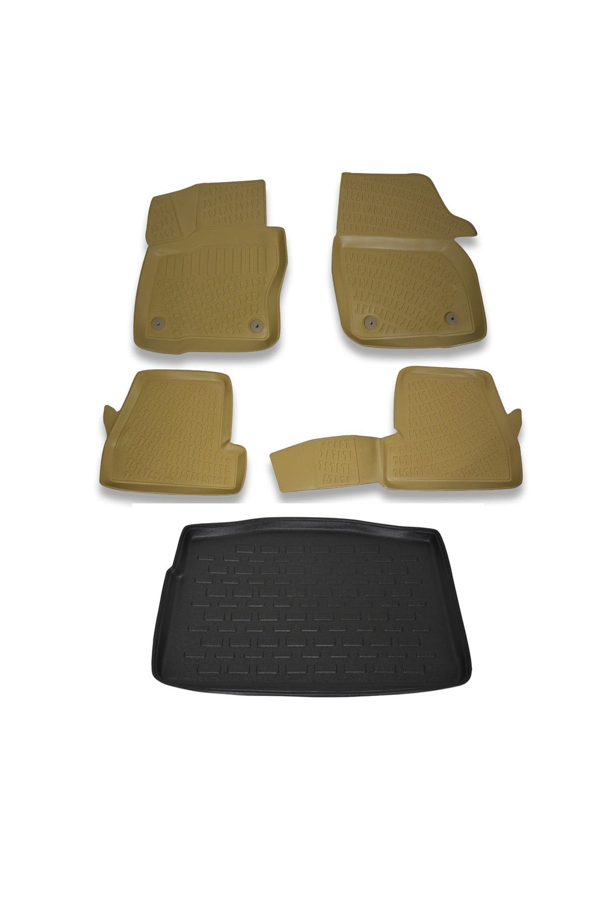 Ford Focus 3 Hb (Kalin Stepne) 2011-2014 Bej Paspas ve Bagaj Havuzu Seti