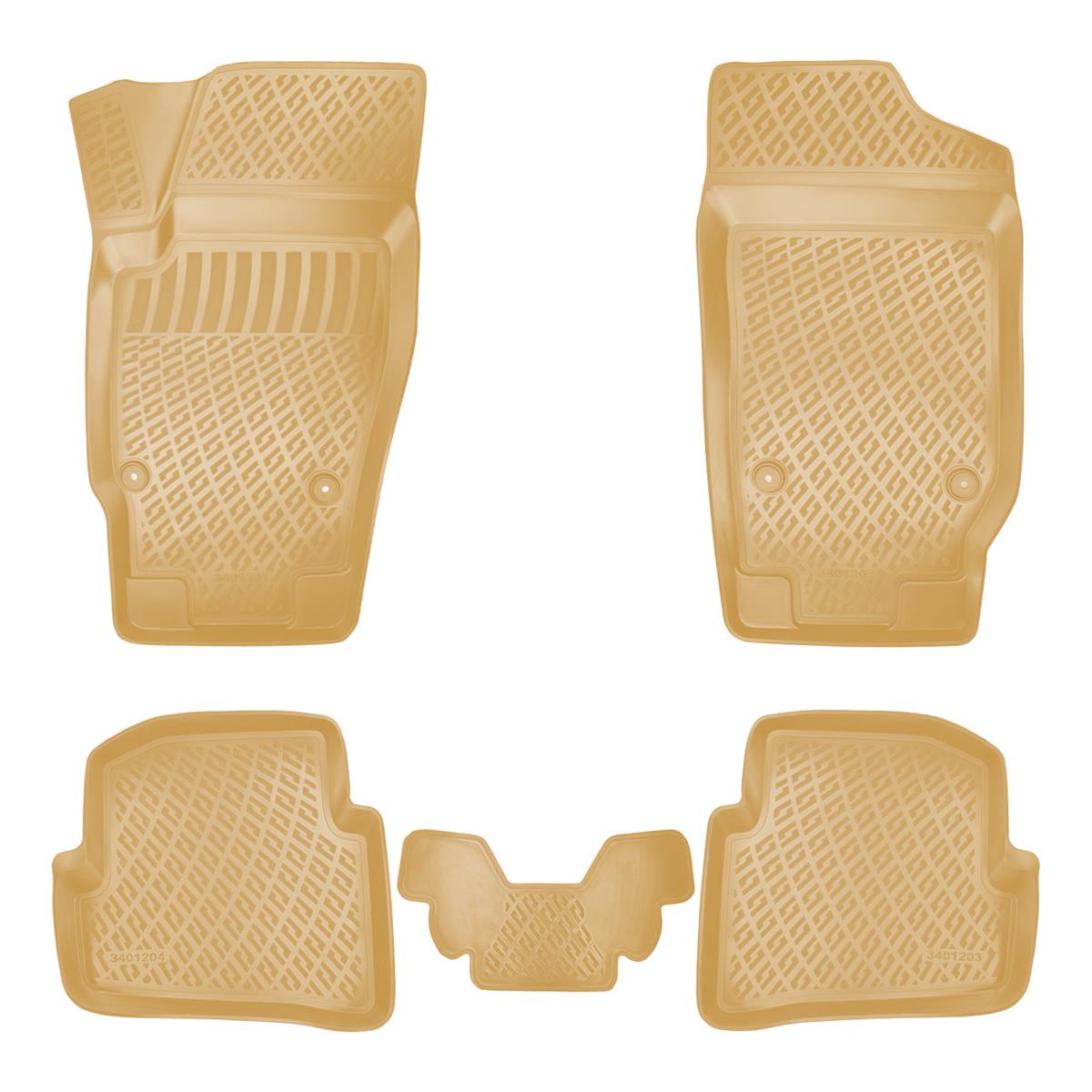 Seat İbiza  2008-2017 Rizline 3D Havuzlu BEJ Paspas