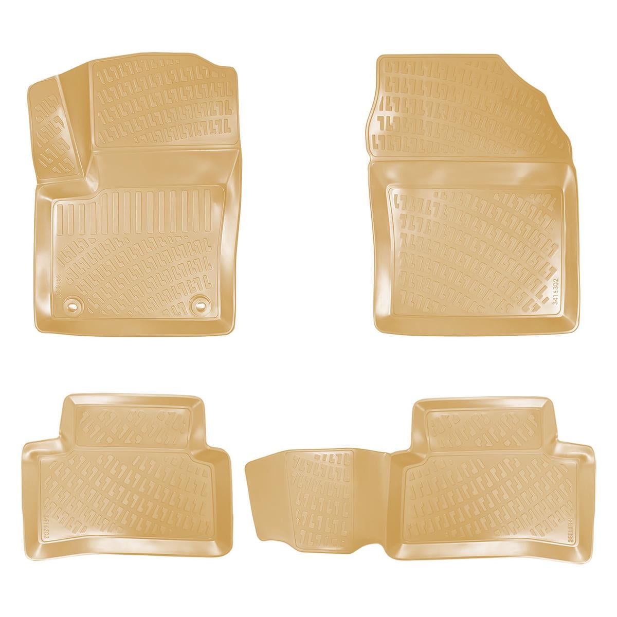 Toyota C-HR 2016 Sonrası Rizline 3D Havuzlu BEJ Paspas