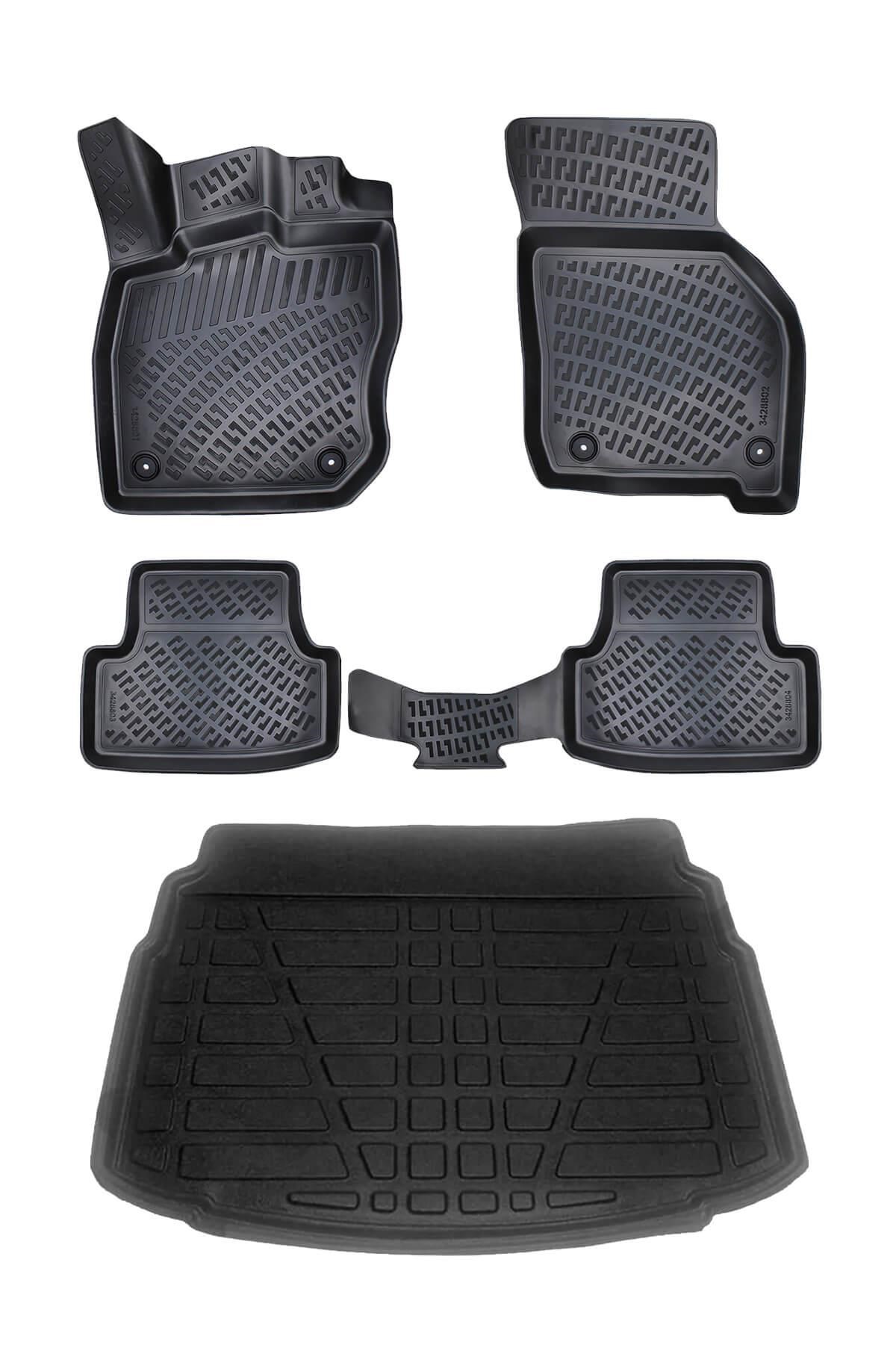 Volkswagen Golf 8 (Otomatik Vites) 3D Paspas ve (Alt) Bagaj Seti Bizymo