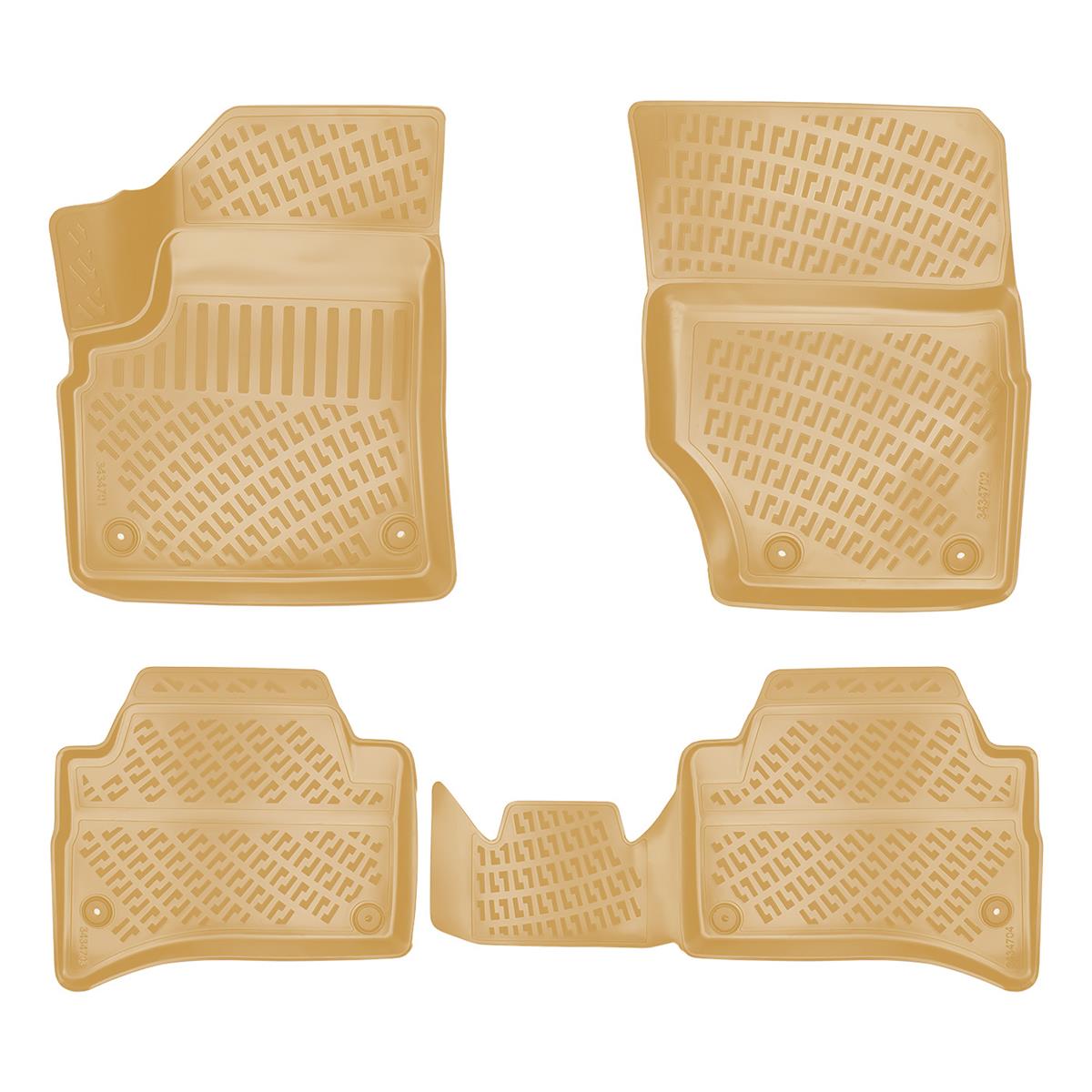 Volkswagen Touareg 2002-2010 Rizline 3D Havuzlu BEJ Paspas