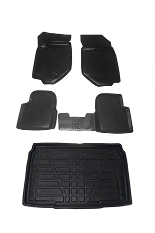 Opel Corsa F 2019+ 3D Havuzlu Paspas ve Bagaj Havuzu Bizymo Set