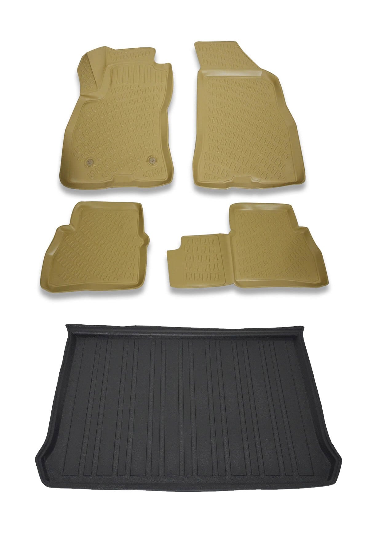 Fiat Doblo 2010-2015 Bej Paspas ve Bagaj Havuzu Seti