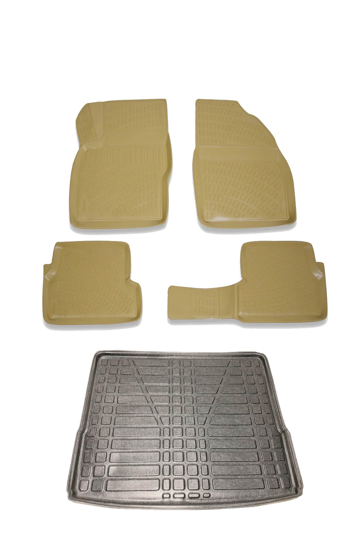 Ford Focus 2 Stw 2005-11 Bej Havuzlu Paspas ve Bagaj Seti Bizymo