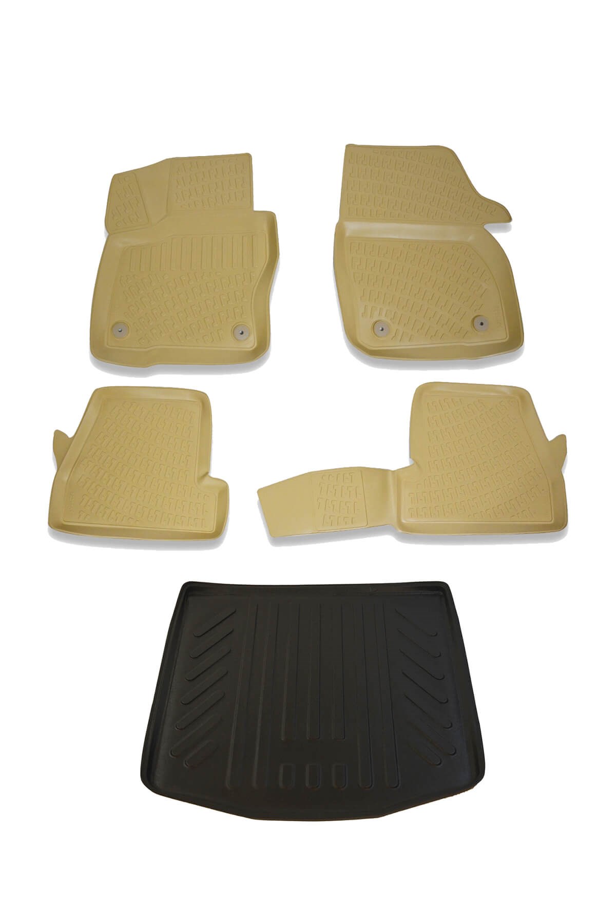 Ford Focus 3 Sedan 2011-14 Bej Havuzlu Paspas + Bagaj Set Bizymo