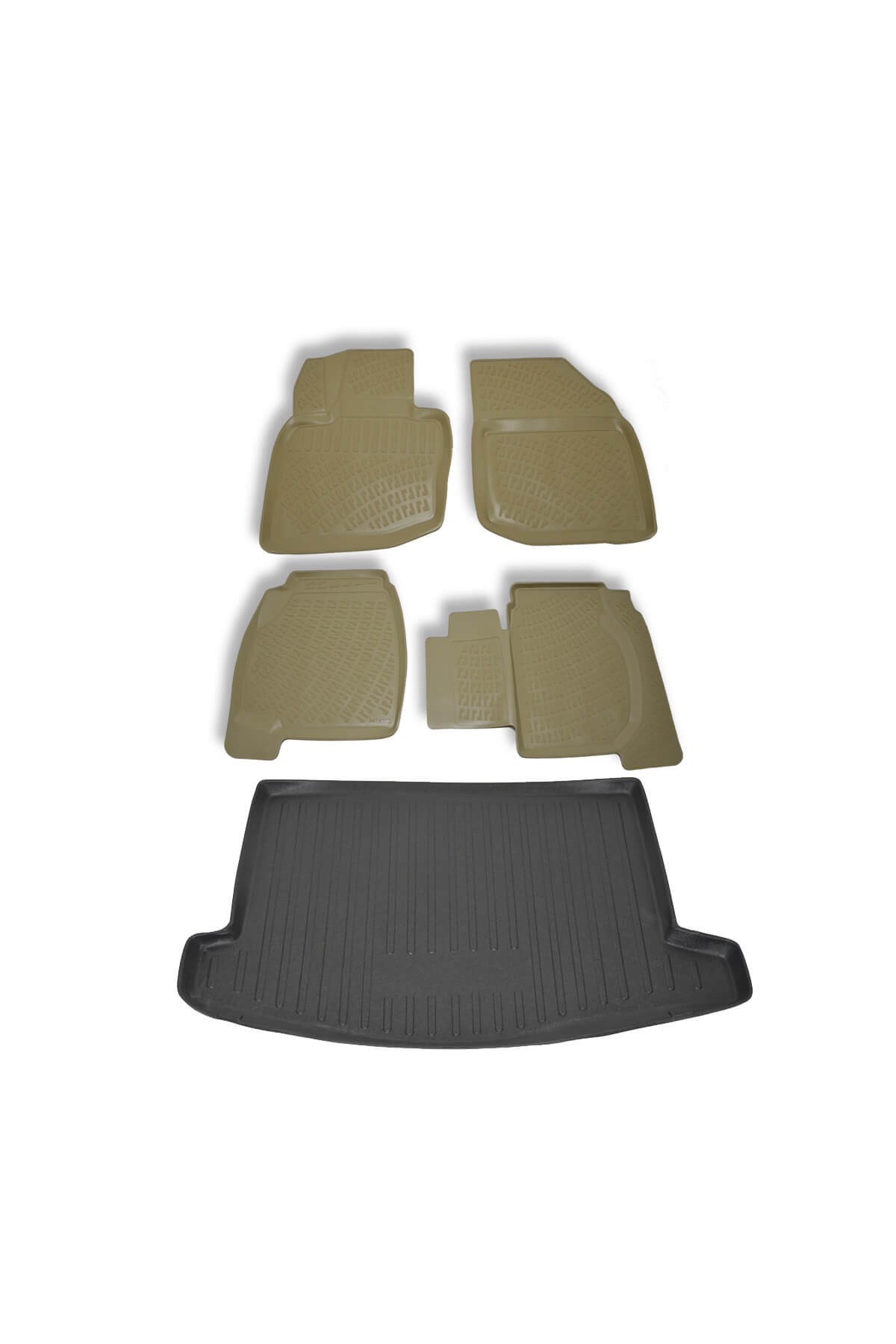 Honda Civic Hb 2006-2012 Bej Havuzlu Paspas ve Bagaj Seti Bizymo