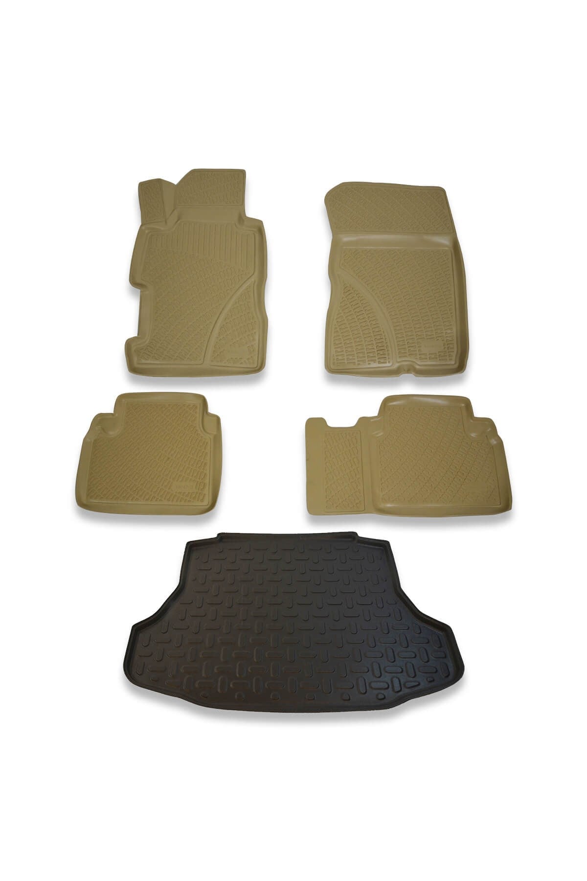 Honda Civic Sedan 2007-2012 Bej Havuzlu Paspas ve Bagaj Seti Bizymo