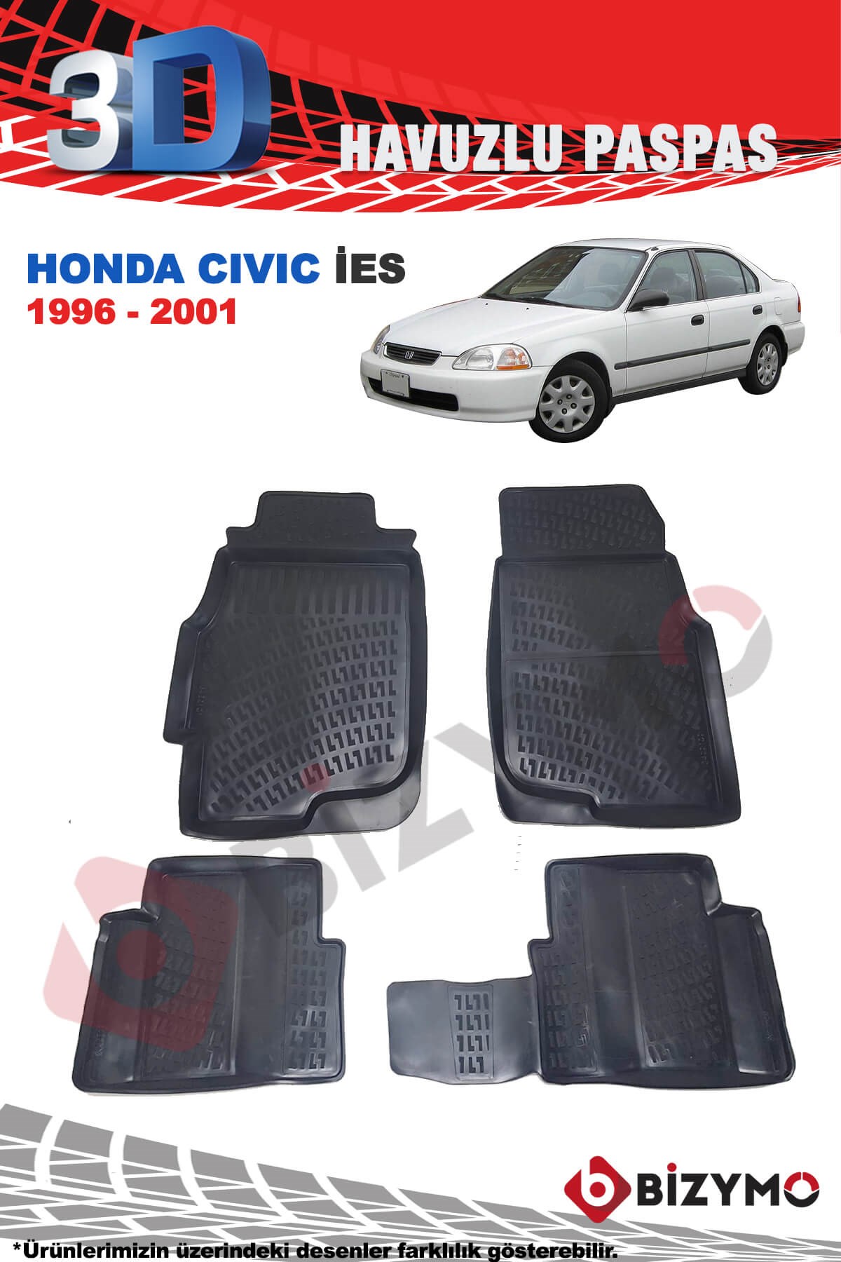 Honda Civic Sedan (ies) 1996-2001 3D Paspas Takımı Bizymo - Bizim Oto