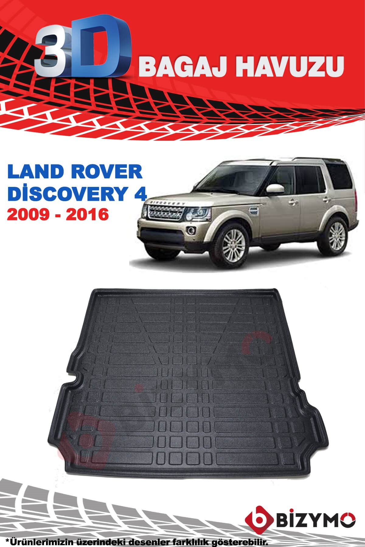 Land Rover Discovery 4 2009-2016 3D Bagaj Havuzu Bizymo