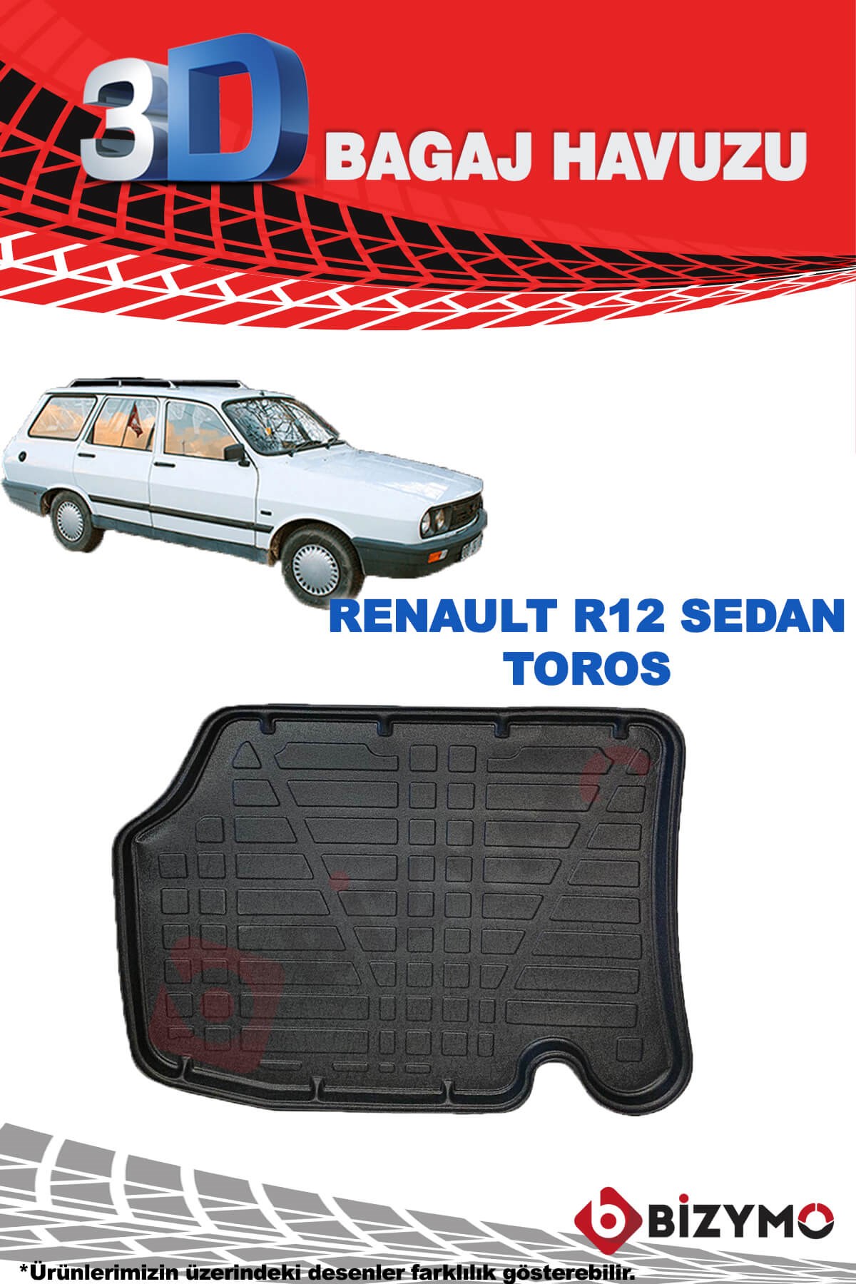 Renault R12 Sedan Toros 3D Bagaj Havuzu Bizymo - Bizim Oto