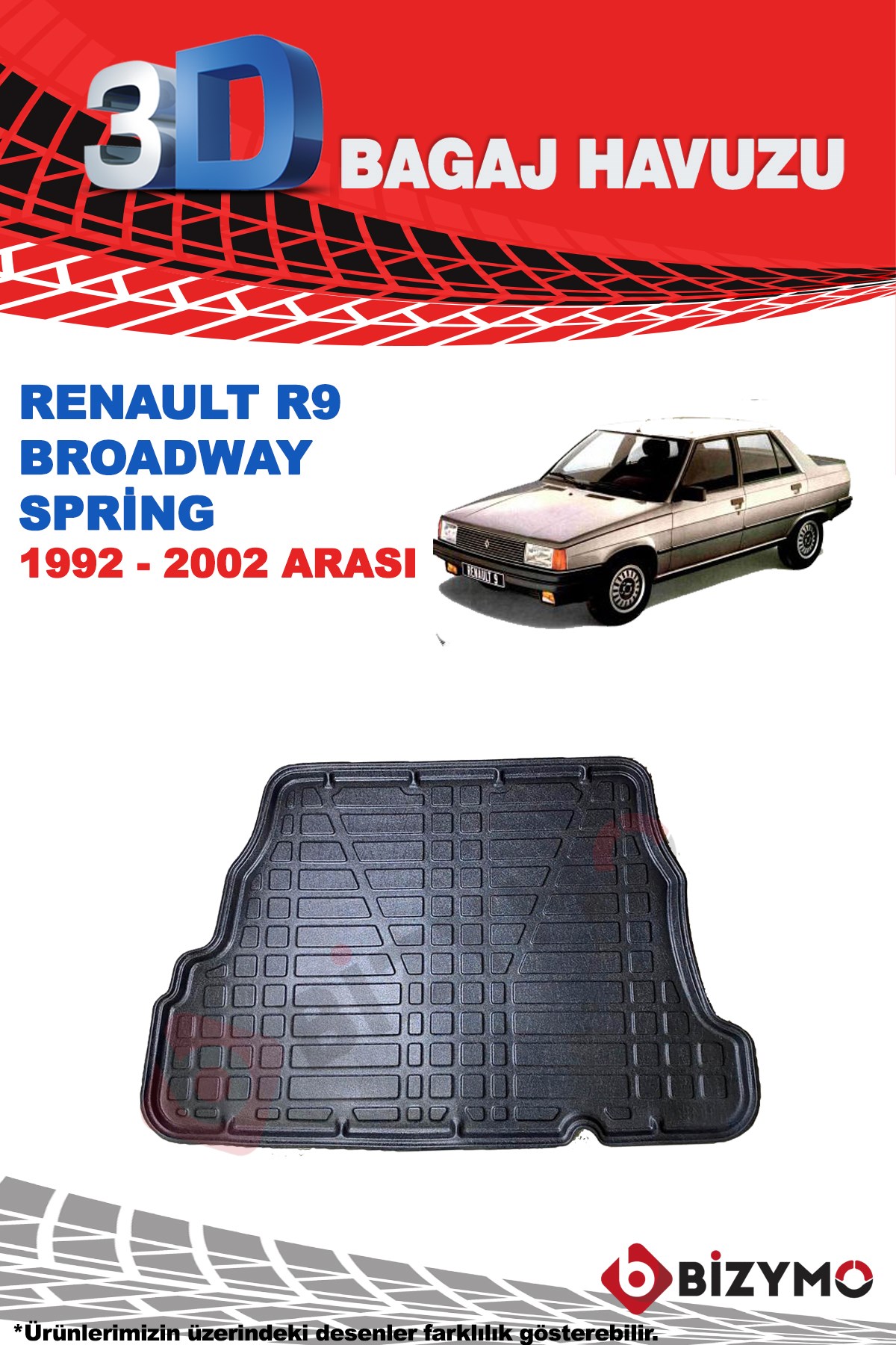 Renault R9 Sedan Broadway Fairway Spring 3D Bagaj Havuzu Bizymo - Bizim Oto