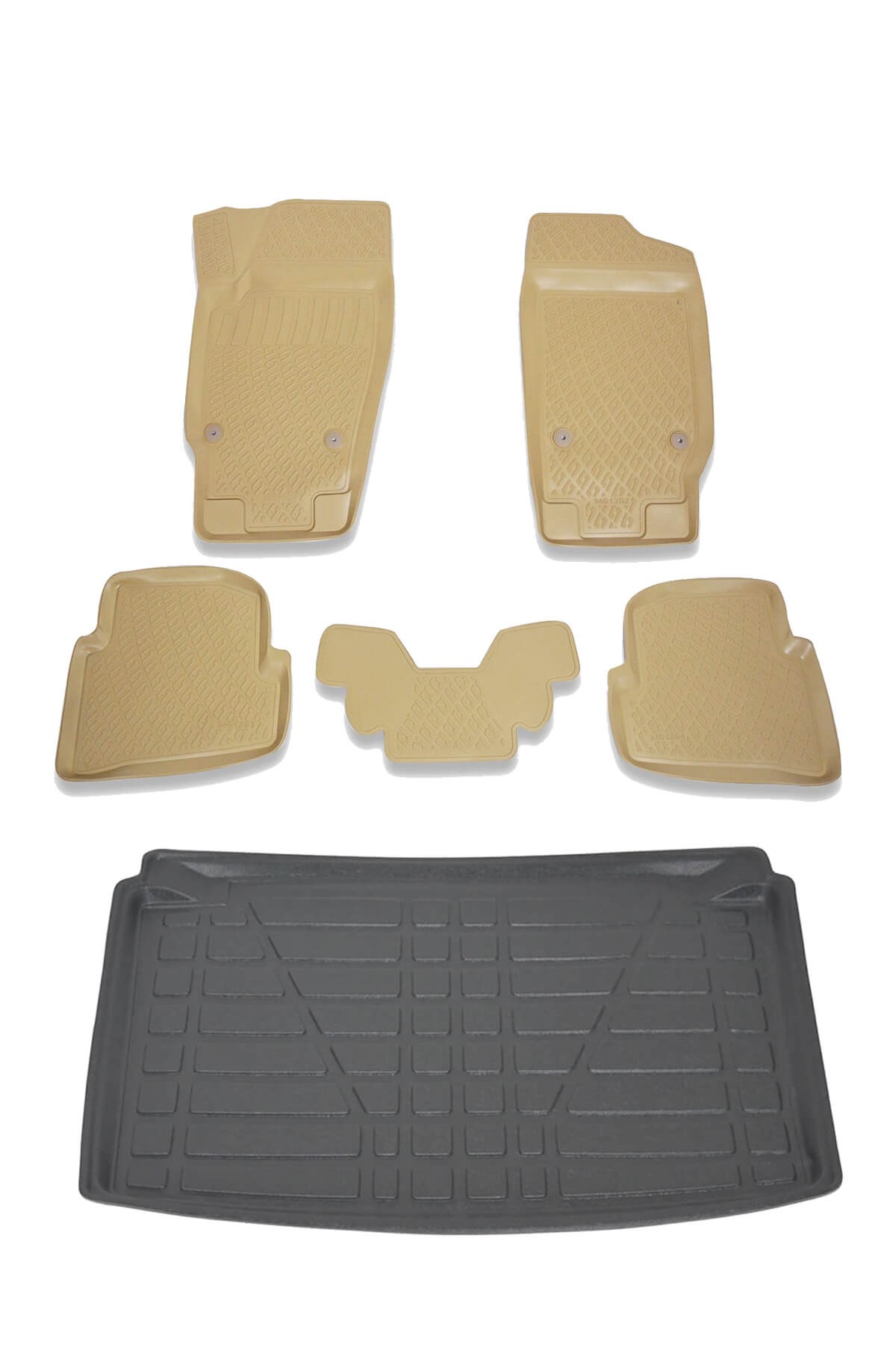 Seat İbiza Hb 2002-2008 Bej Havuzlu Paspas ve Bagaj Seti Bizymo