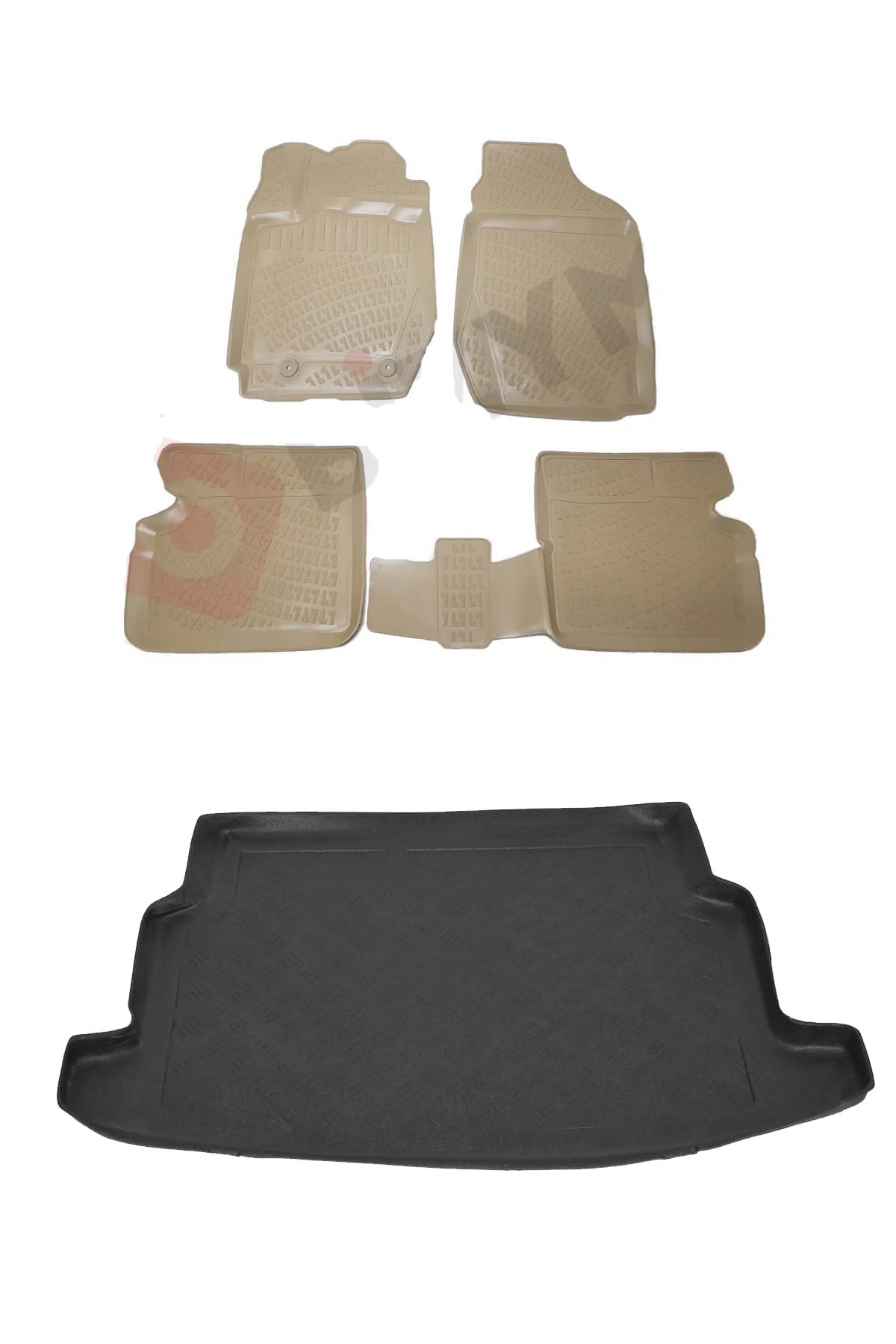 Toyota Corolla Hb 2002-2007 Bej Paspas ve Bagaj Havuzu Seti