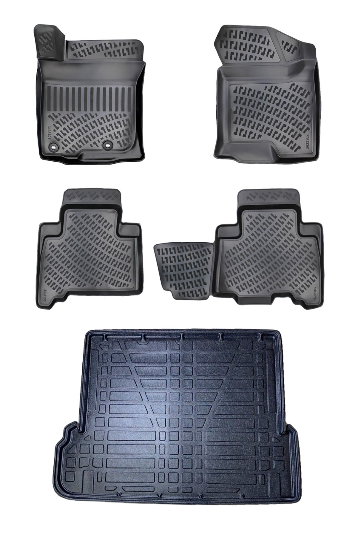 Toyota Land Cruiser Prado 7K 2009+ 3D Paspas ve Bagaj Havuzu Seti