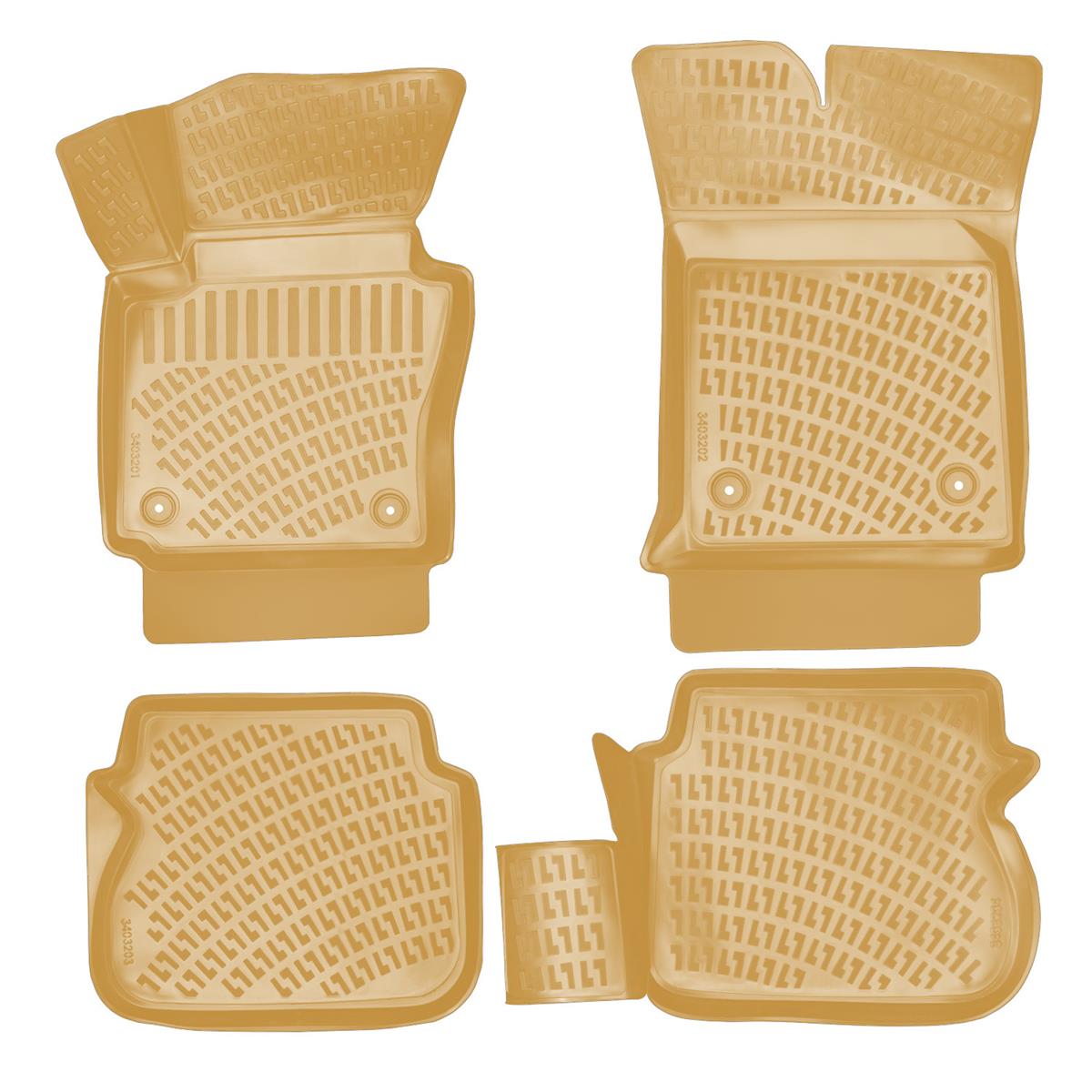 Volkswagen Caddy 2003-2010 Rizline 3D Havuzlu BEJ Paspas