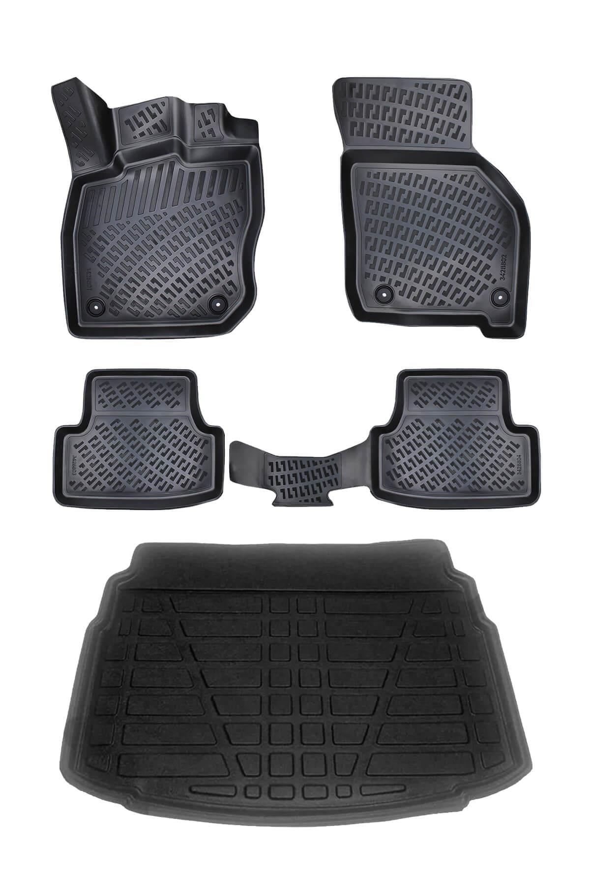 Volkswagen Golf 8 (Otomatik Vites) 3D Paspas ve (Alt) Bagaj Seti Bizymo