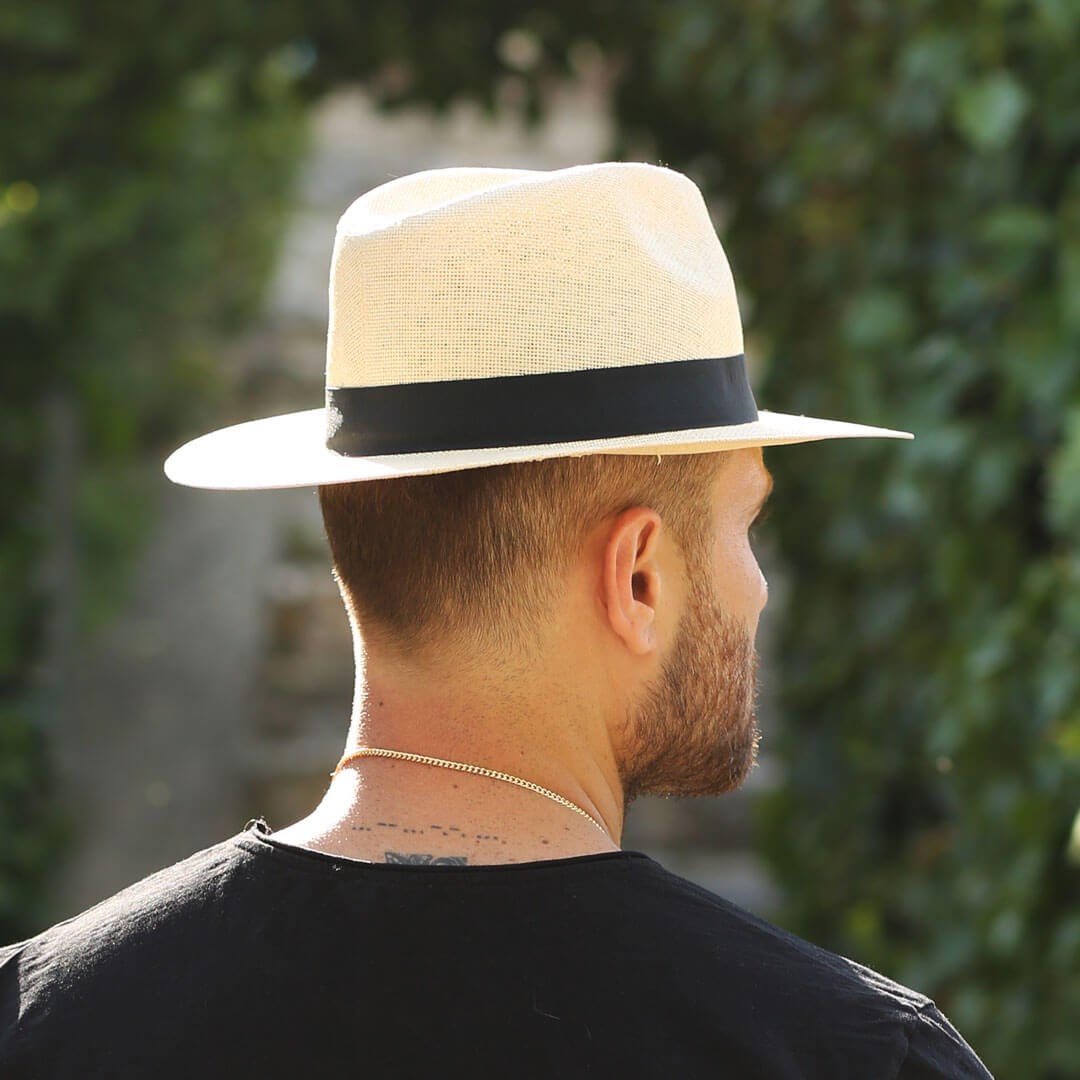 Yazlık Hasır Cream Panama Erkek Fötr Şapka