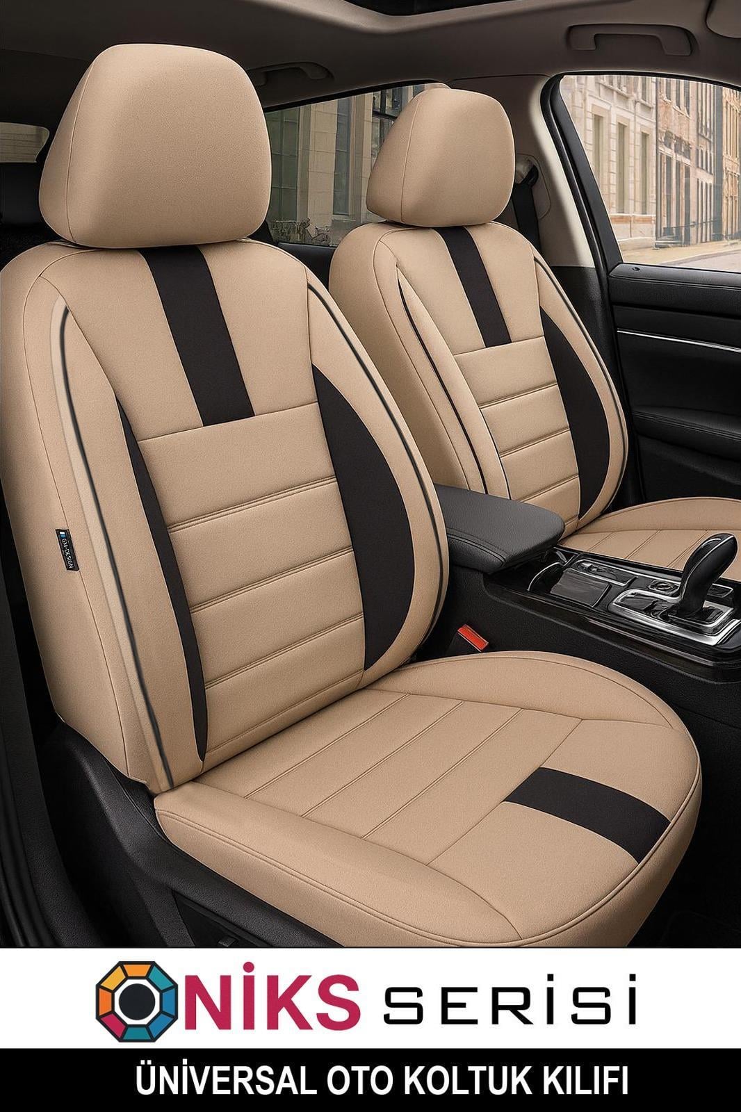 Oniks Bej Tay Tüyü Oto Koltuk Kılıfı-(TOYOTA Corollo-Auris-Yaris İle Uyumlu)