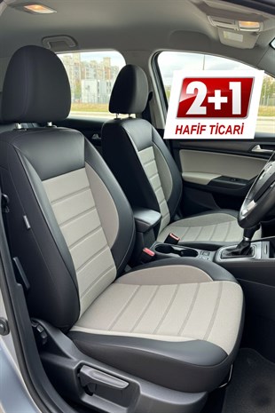 Speed Serisi Pike Kumaş Bej Ticari 2+1 Oto Koltuk Kılıfı - (DOBLO-CADDY-BERLİNGO-DOKKER-COURİER-KANGOO UYUMLU)