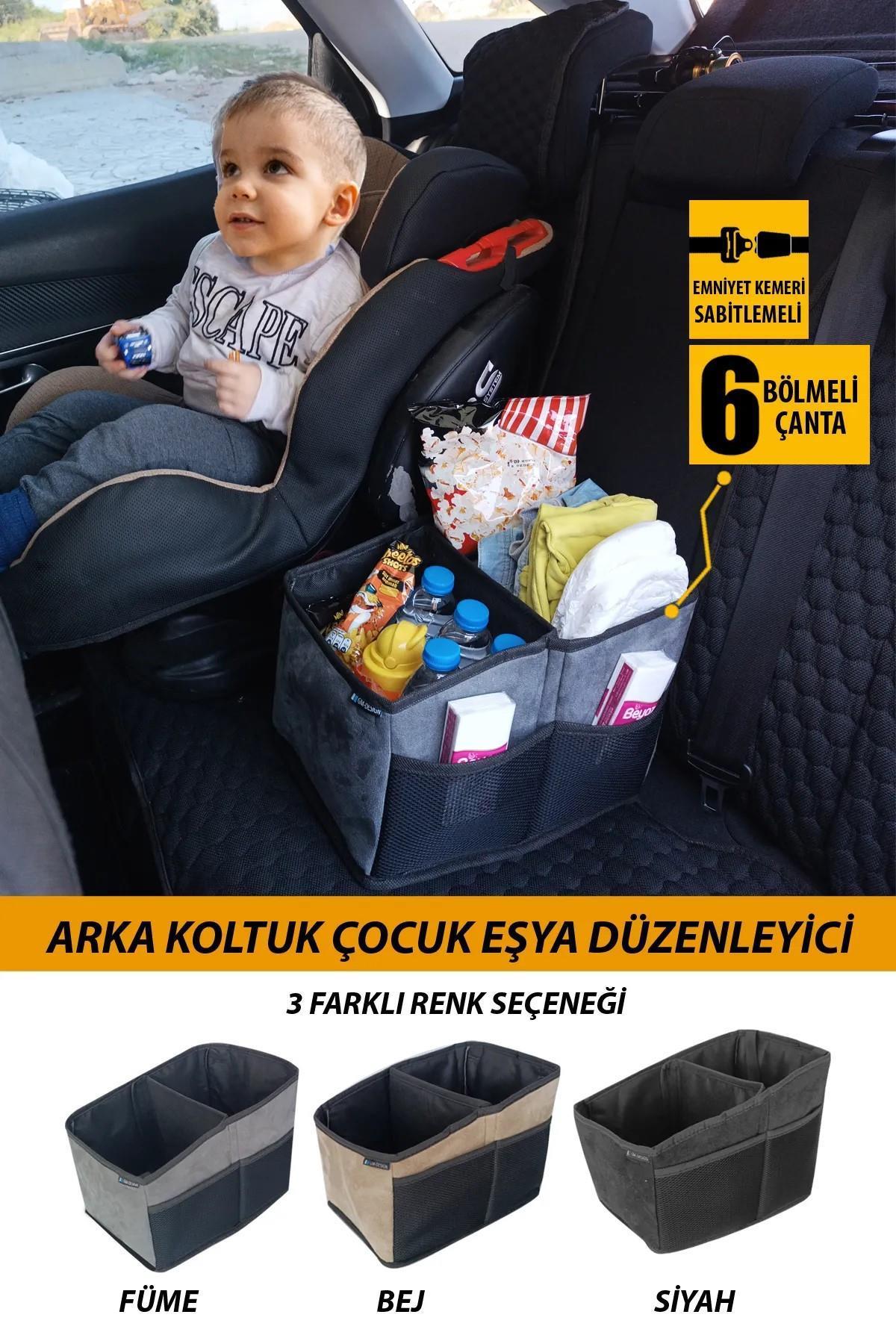 Çocuk Oto Koltuk Yanı Eşya Düzenleyici - Kaymaz Taşınabilir