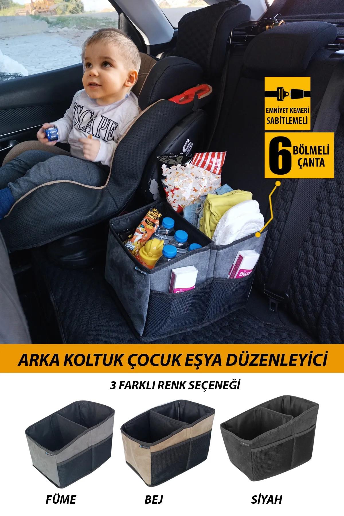 Çocuk Oto Koltuk Yanı Eşya Düzenleyici - Kaymaz Taşınabilir