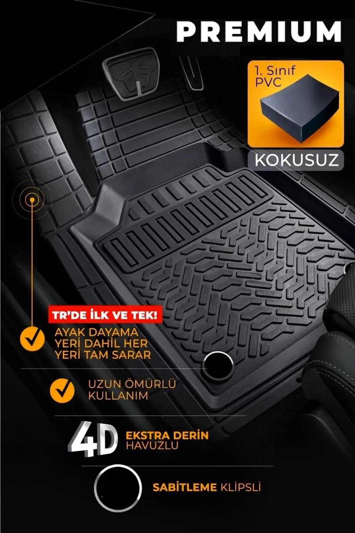 Premium 4D Havuzlu Oto Paspas - Özel Kutusunda
