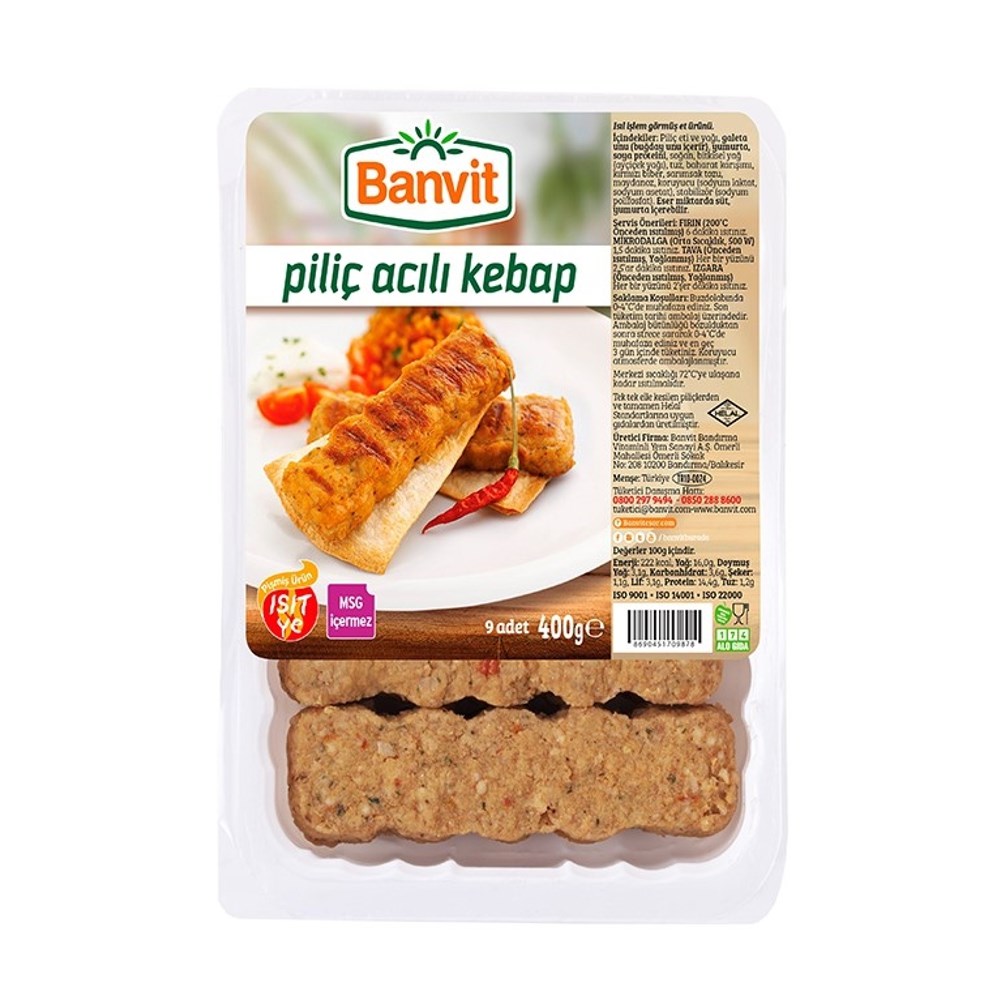 BANVIT 70987 BANVIT PLC ACI KEBAP 400 GR