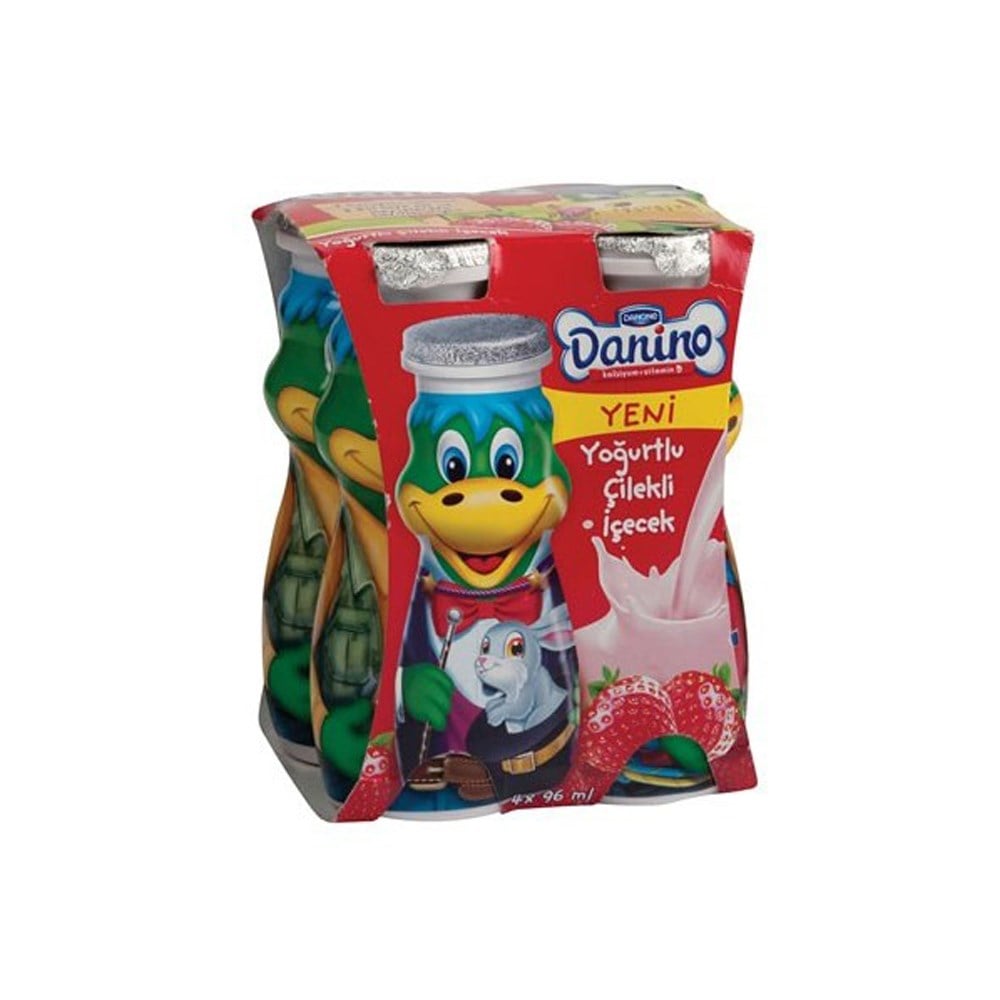 Danino Yoğurtlu Çilekli İçecek 4x96 ml