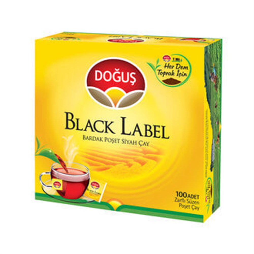 Doğuş Black Labek Bardak Poşet 100'lü