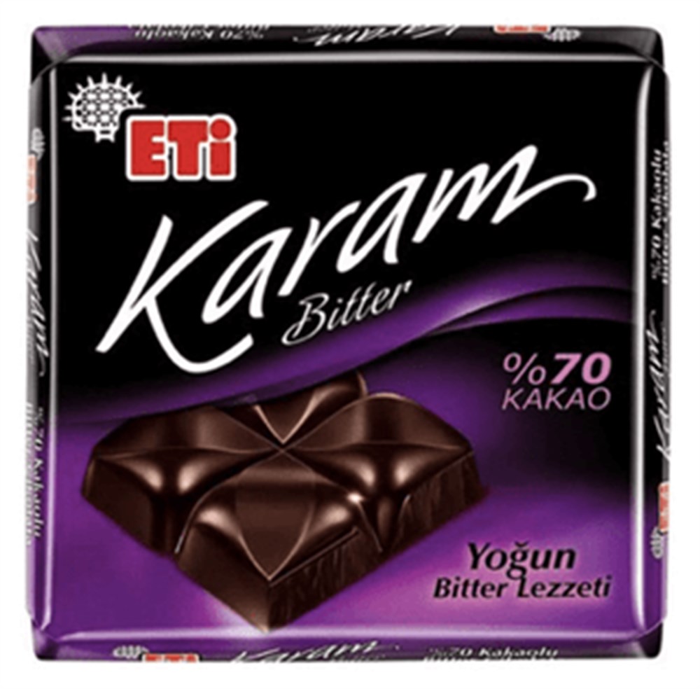 Eti Çikolata Karam %70 Kakaolu Bitter 70 Gr