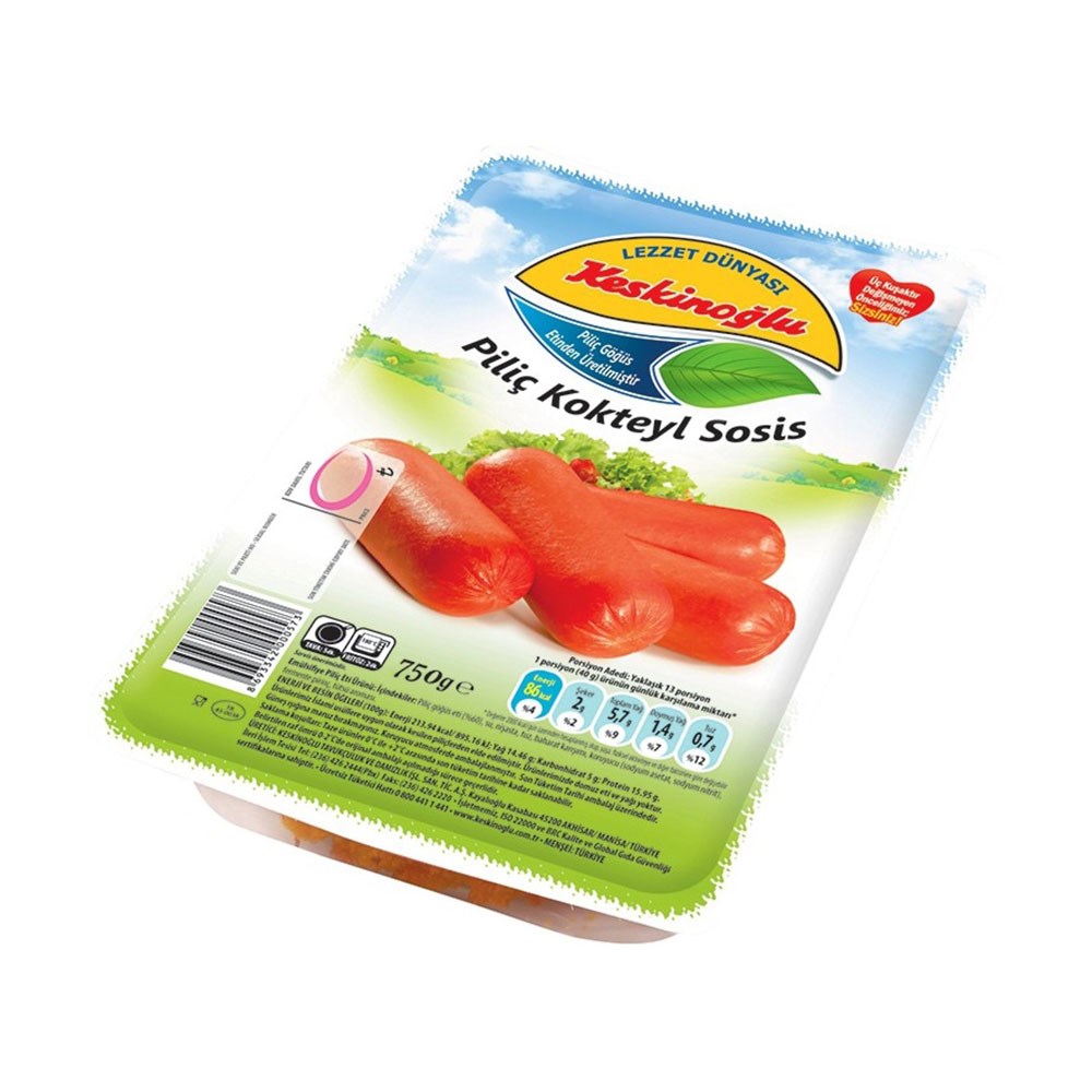 Keskinoğlu Kokteyl Sosis 750 Gr