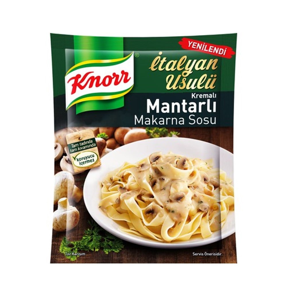 Knorr Kremalı Mantarlı Makarna Sosu