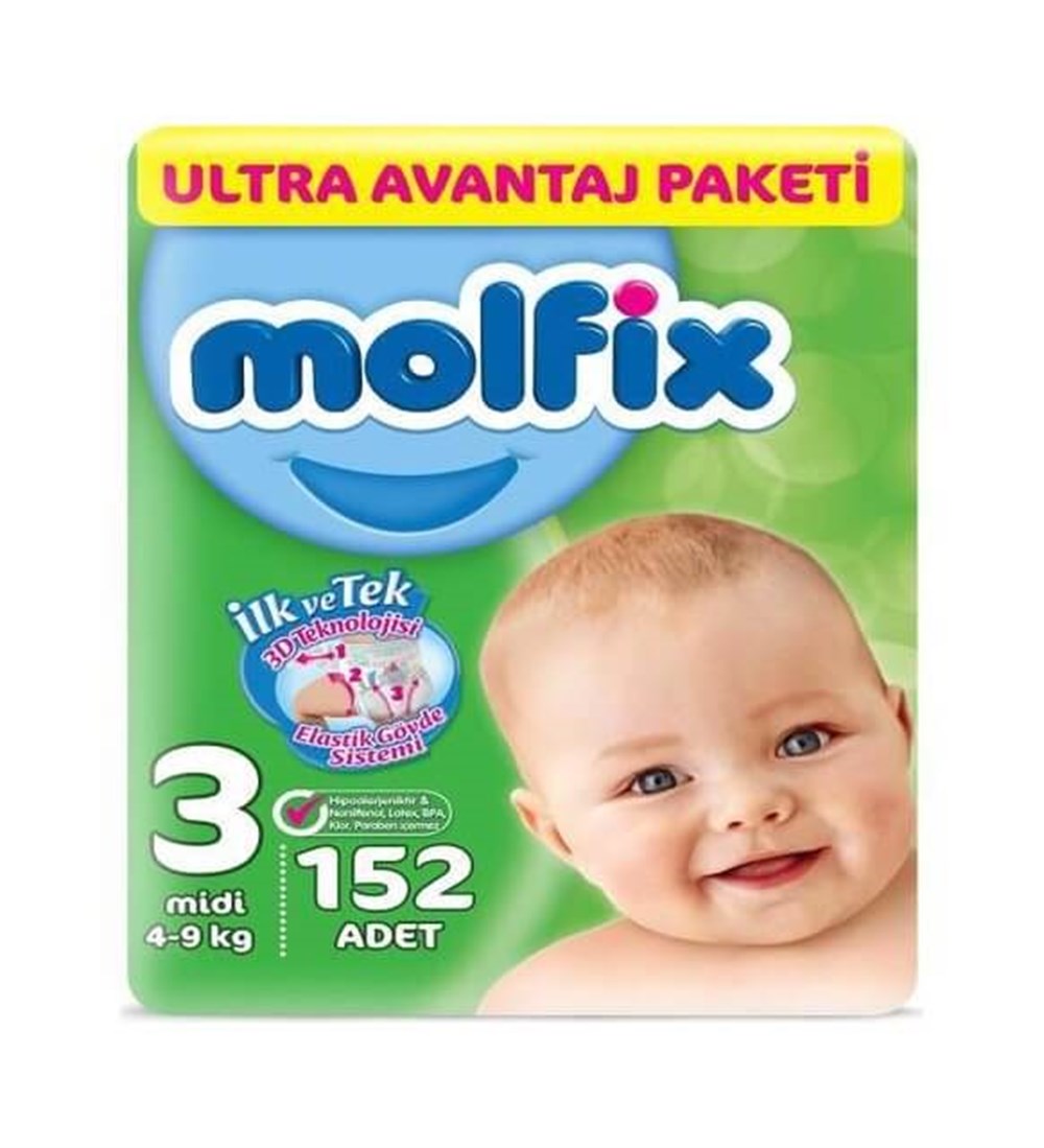Molfix 3d Midi 152 Adet Ultra Avantaj Paketi No:3