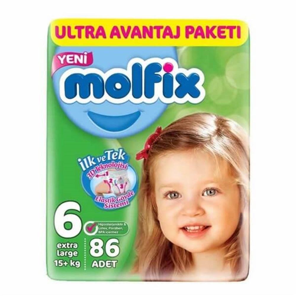 Molfix Extra Large 86 Adet Ultra Avantaj No:6