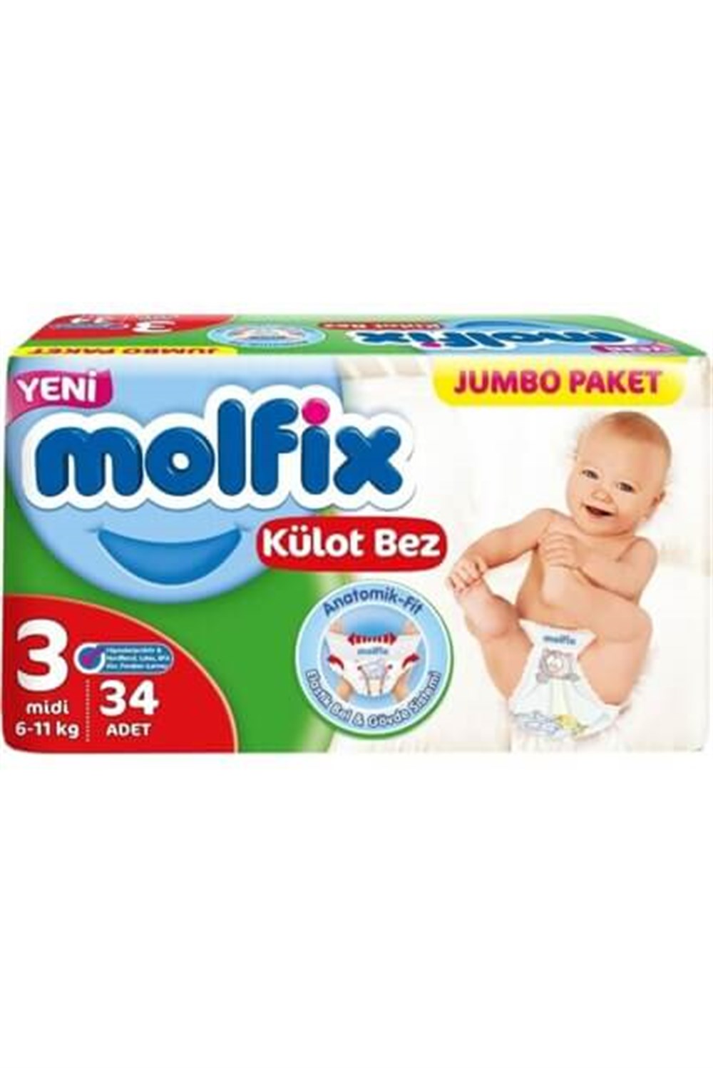 Molfix Kulot Bez Midi 34 Lu Jumbo