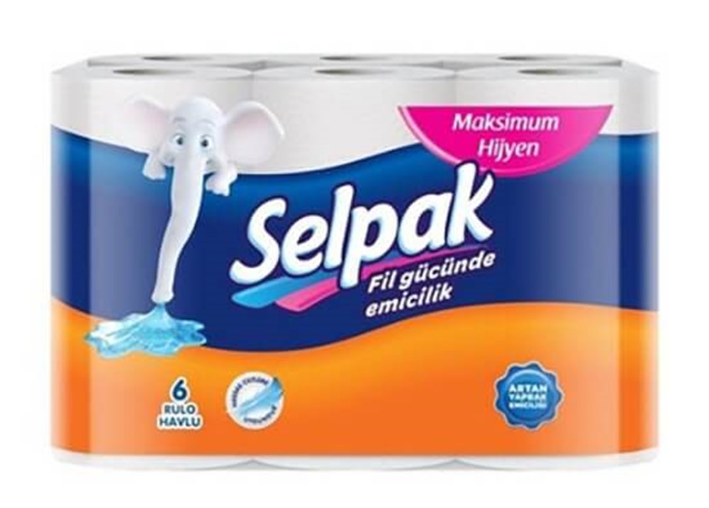 Selpak Havlu Beyaz 6'lı