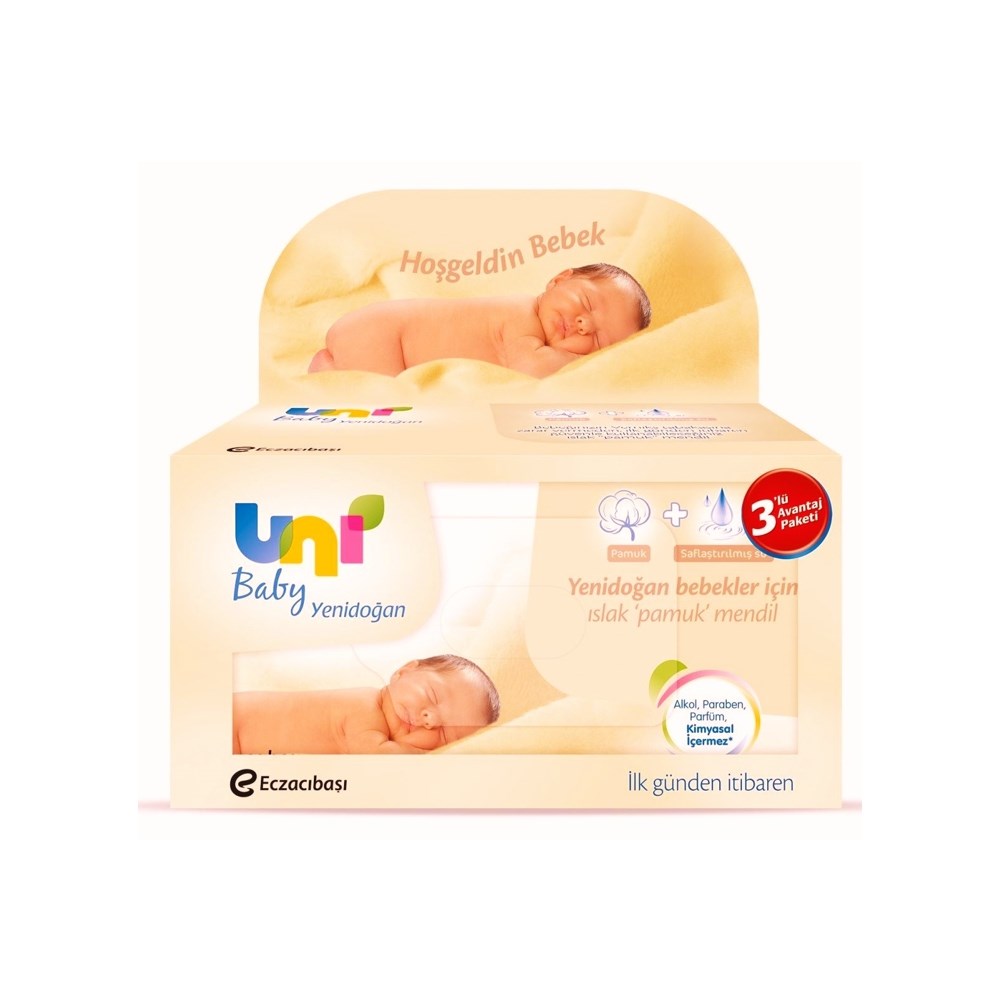 Uni Baby Yeni Dogan 3 Lu Islak Mend