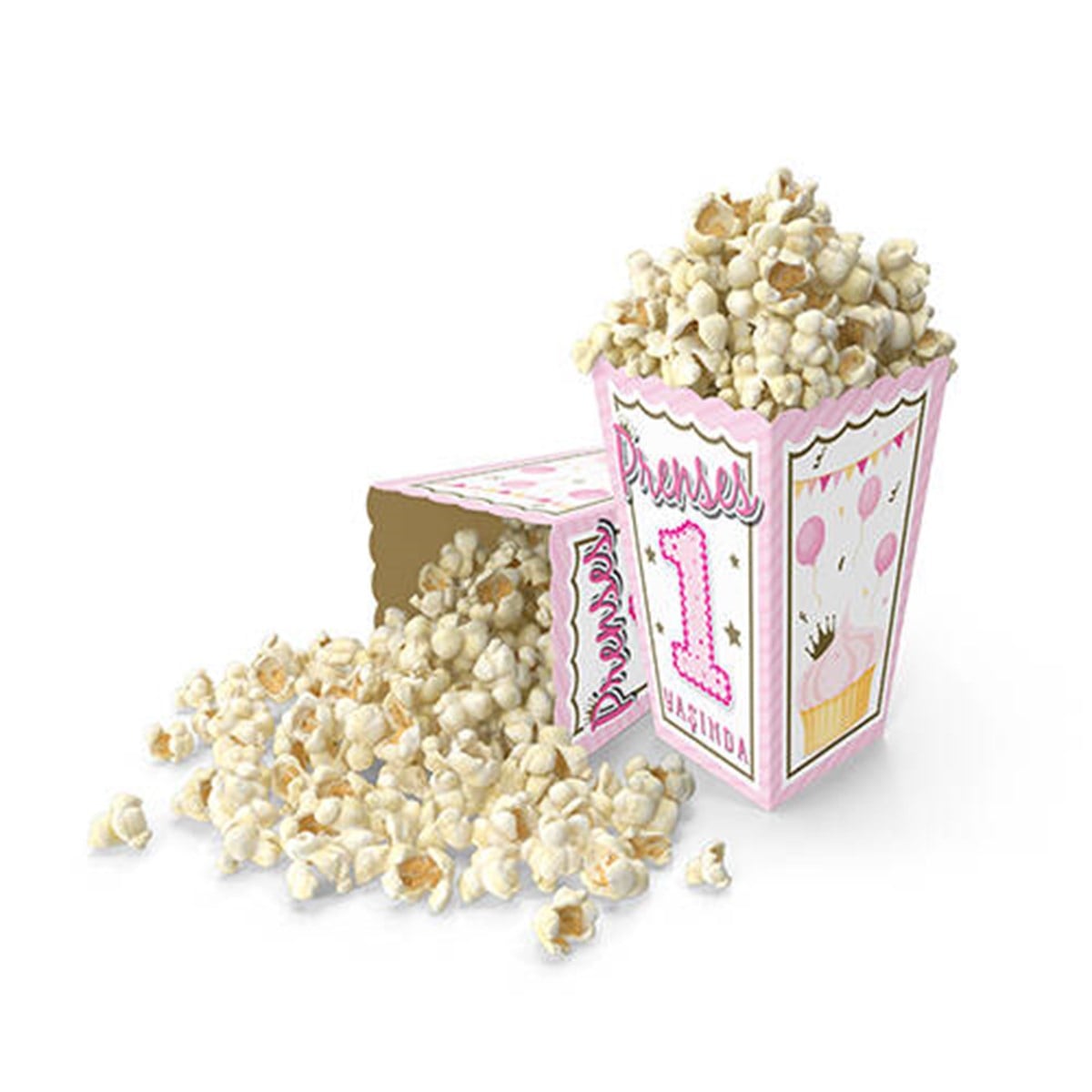 KBK Market 1 Yaş Mısır Kutusu Pembe Popcorn Kutusu 8 Adet