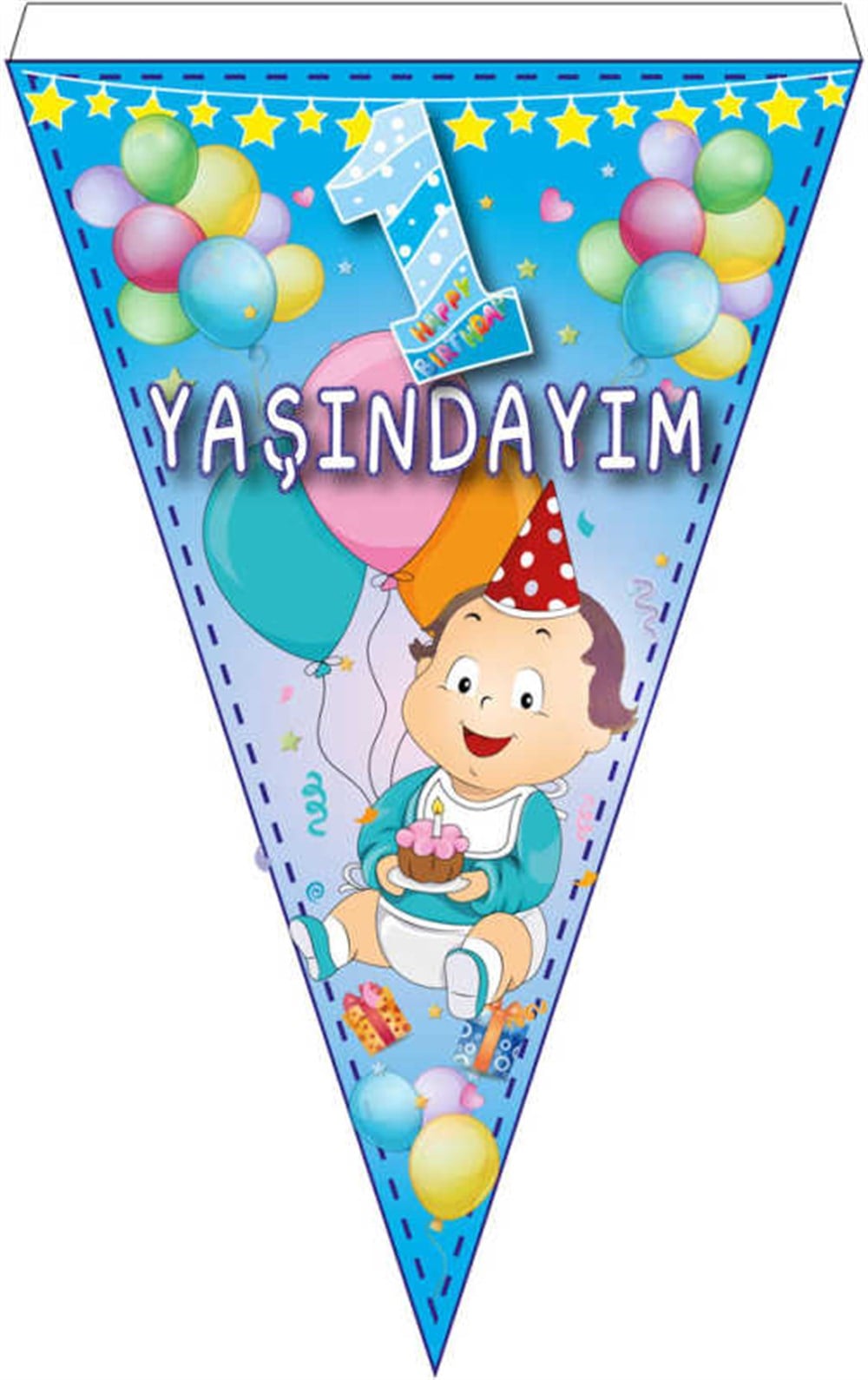 KBK Market 1 Yaşındayım Flama