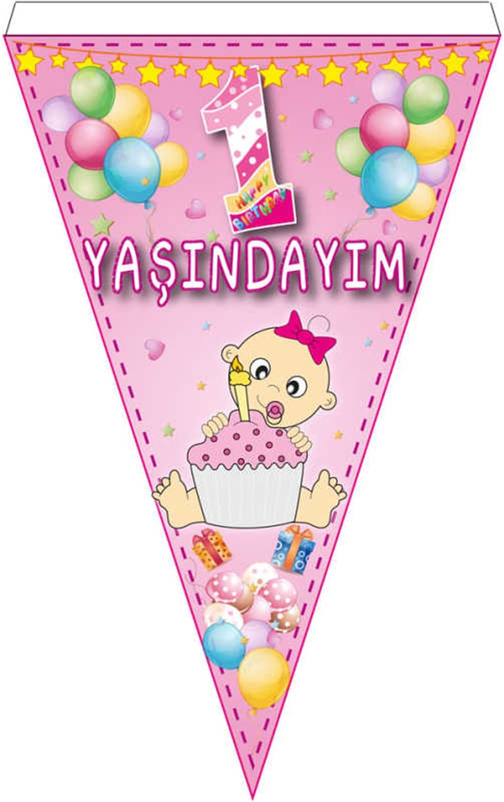 KBK Market 1 Yaşındayım Flama Pembe