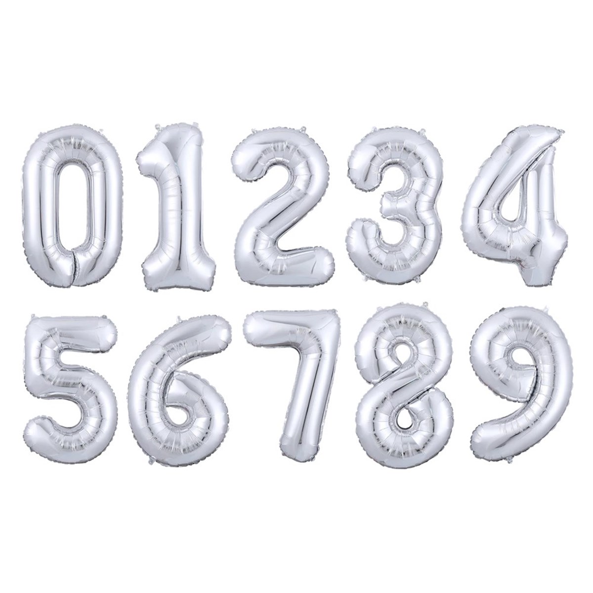 KBK Market 100 cm Gümüş Folyo Rakam Balon