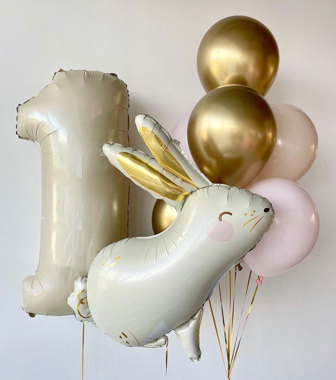 KBK Market Beyaz Tavşan Temalı Folyo Balon Seti