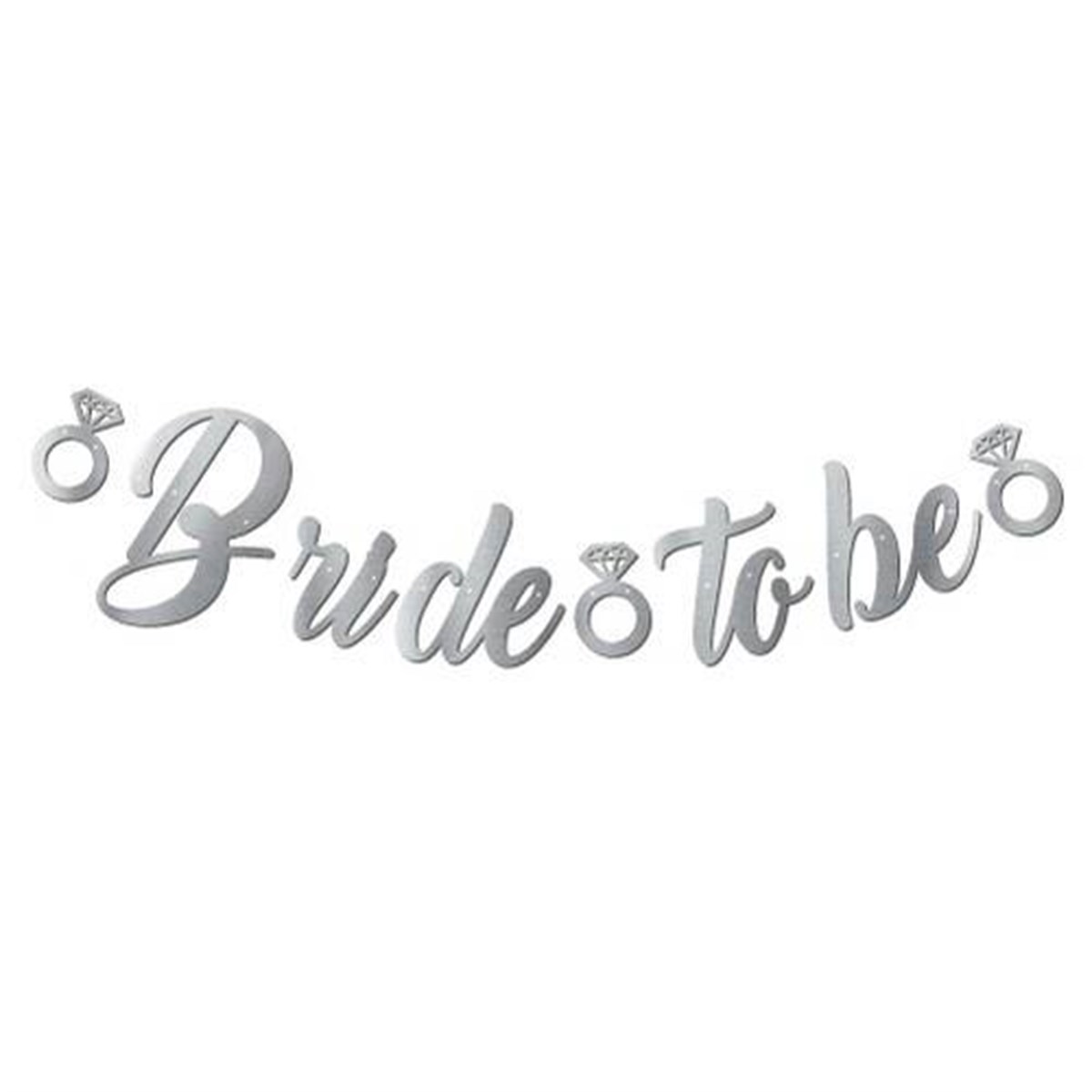 KBK Market Bride To Be Kaligrafi Banner Gümüş