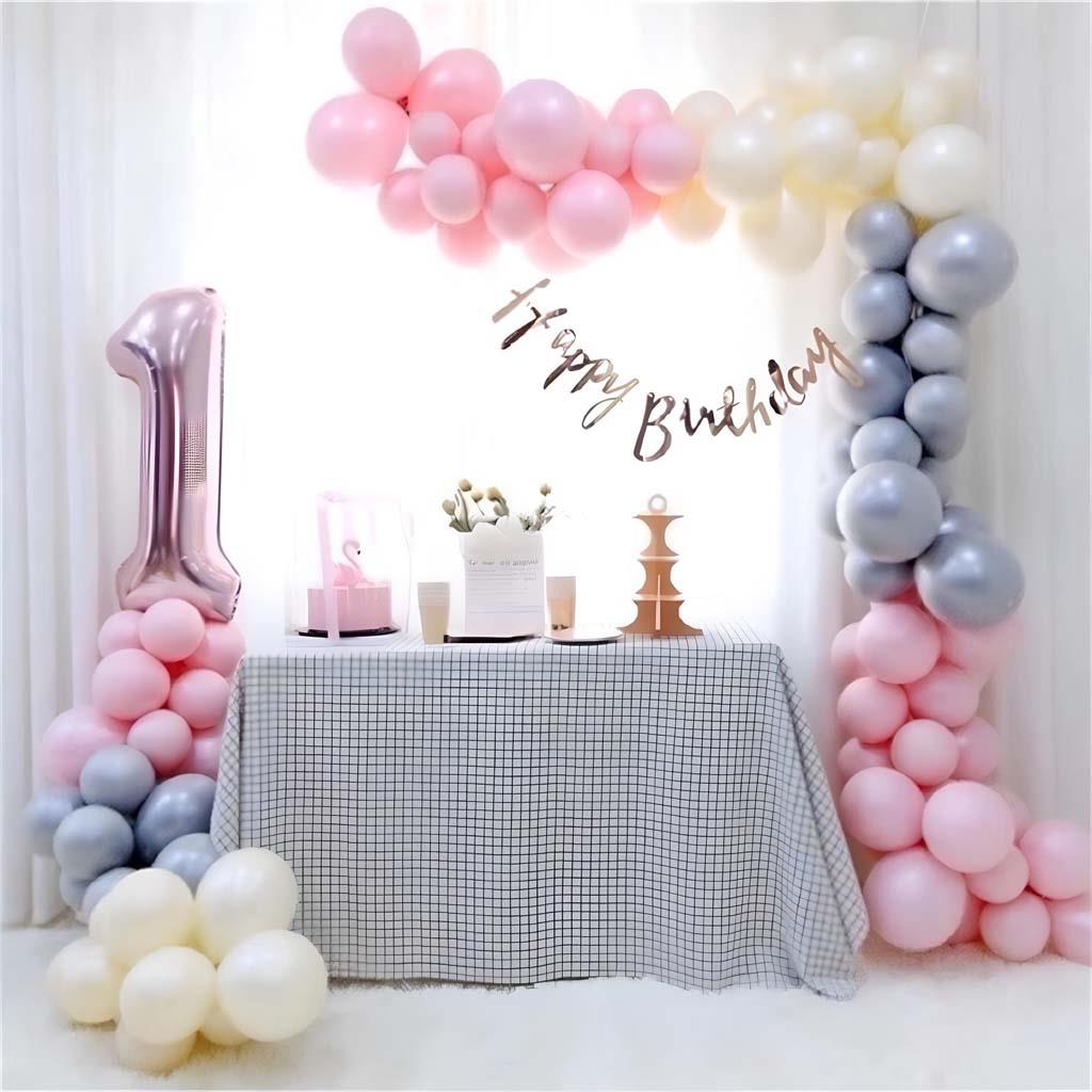 KBK Market Doğum Günü Seti Pembe Balon Zinciri