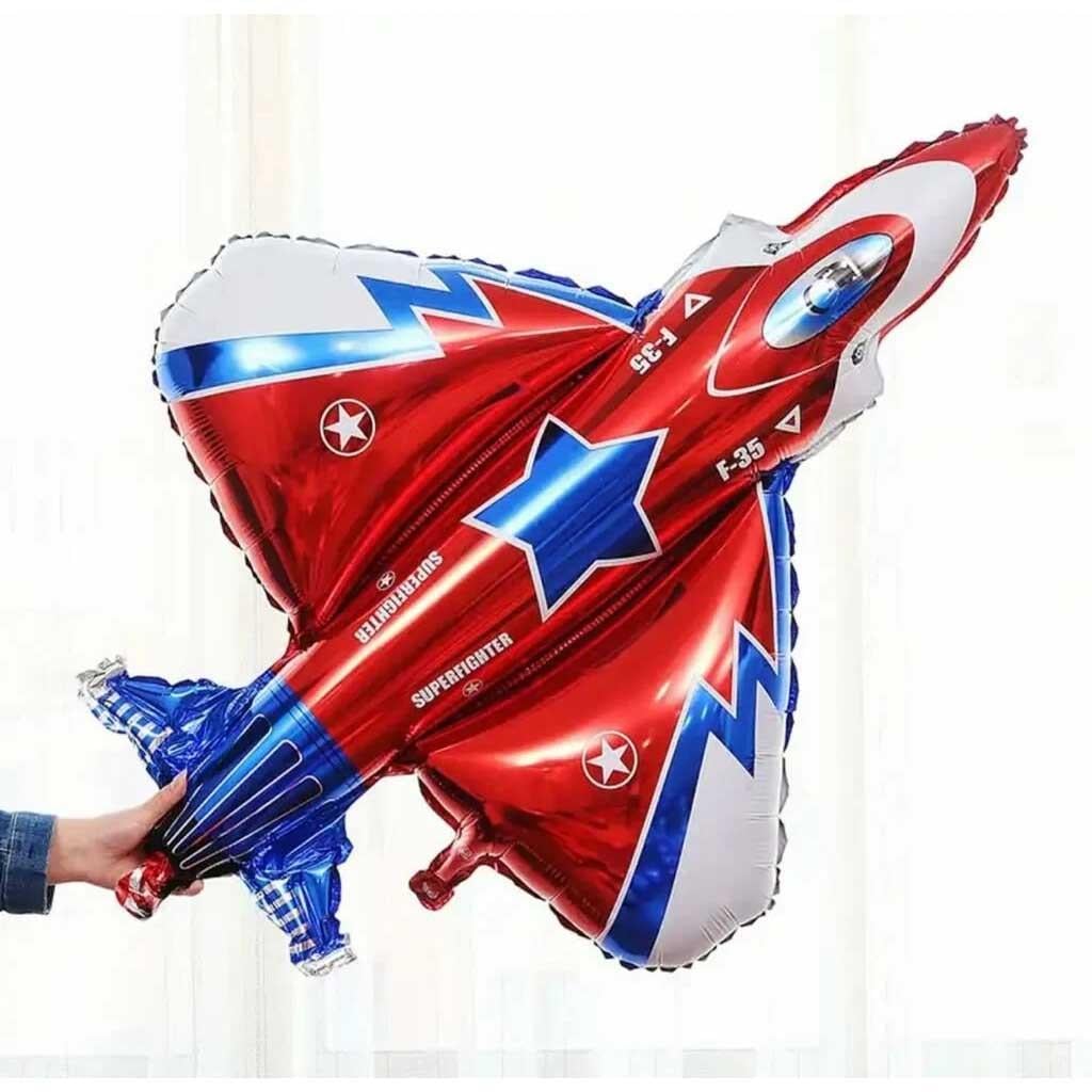 KBK Market F16 Uçak Folyo Balon 90 cm | Hava Yolu Temalı Parti Süslemesi